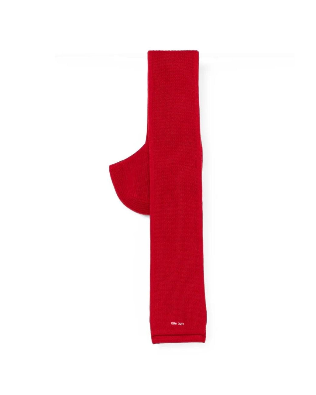 Stine Goya Ribbed-Knit Logo-Embroidered Scarf