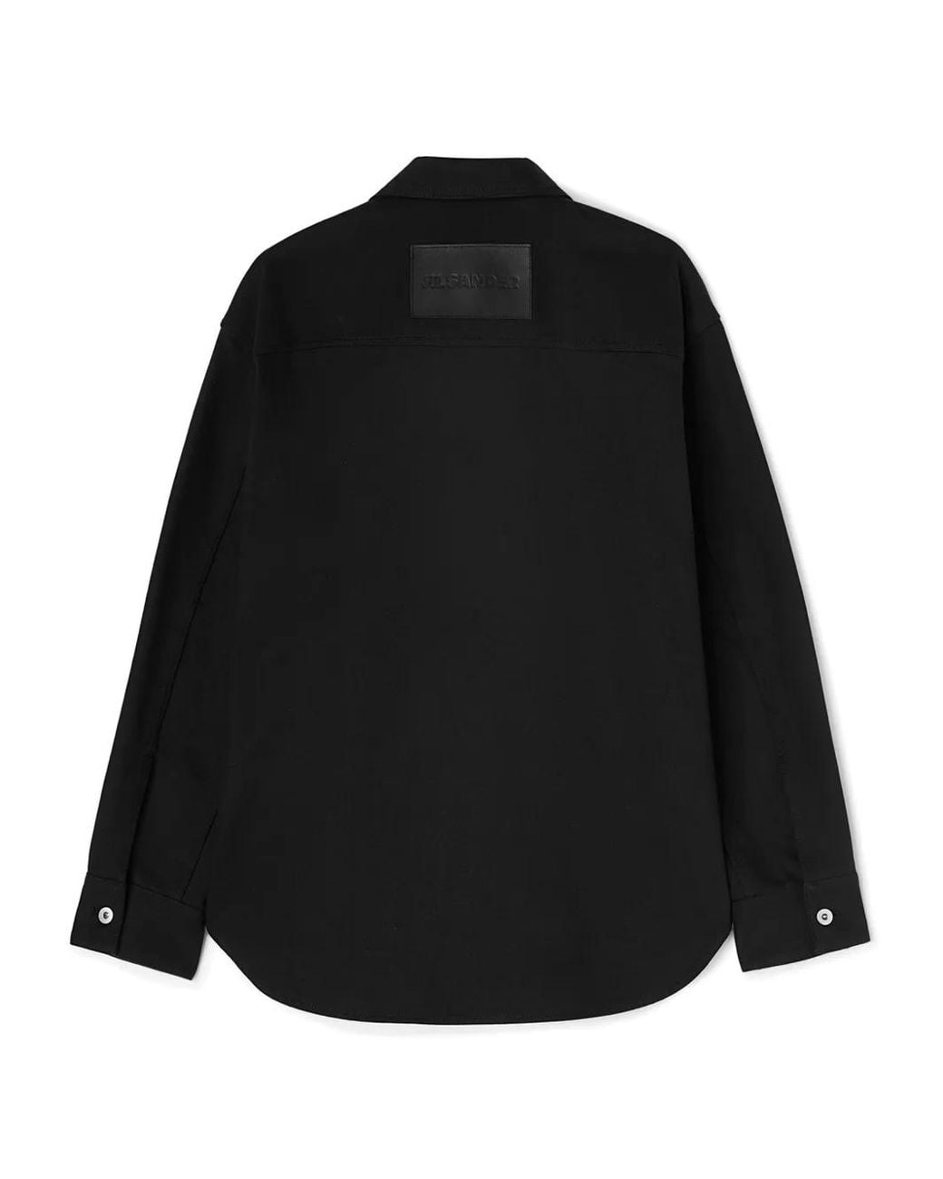 Jil Sander Denim Overhemd Met Logopatch in het Black voor heren