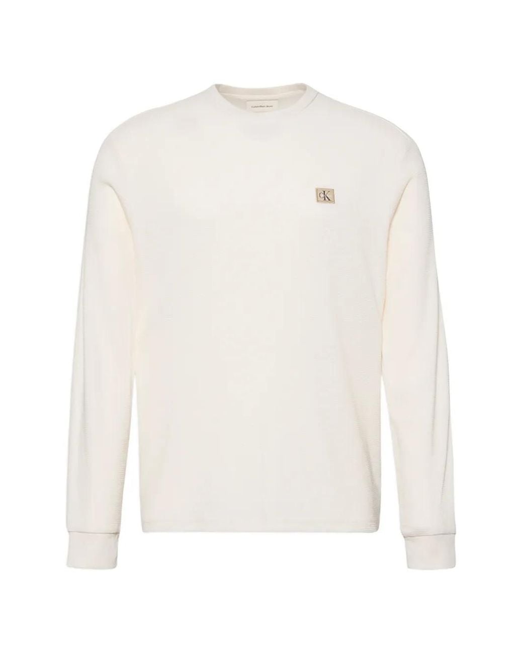 Calvin Klein White Long-Sleeve T-Shirt for men