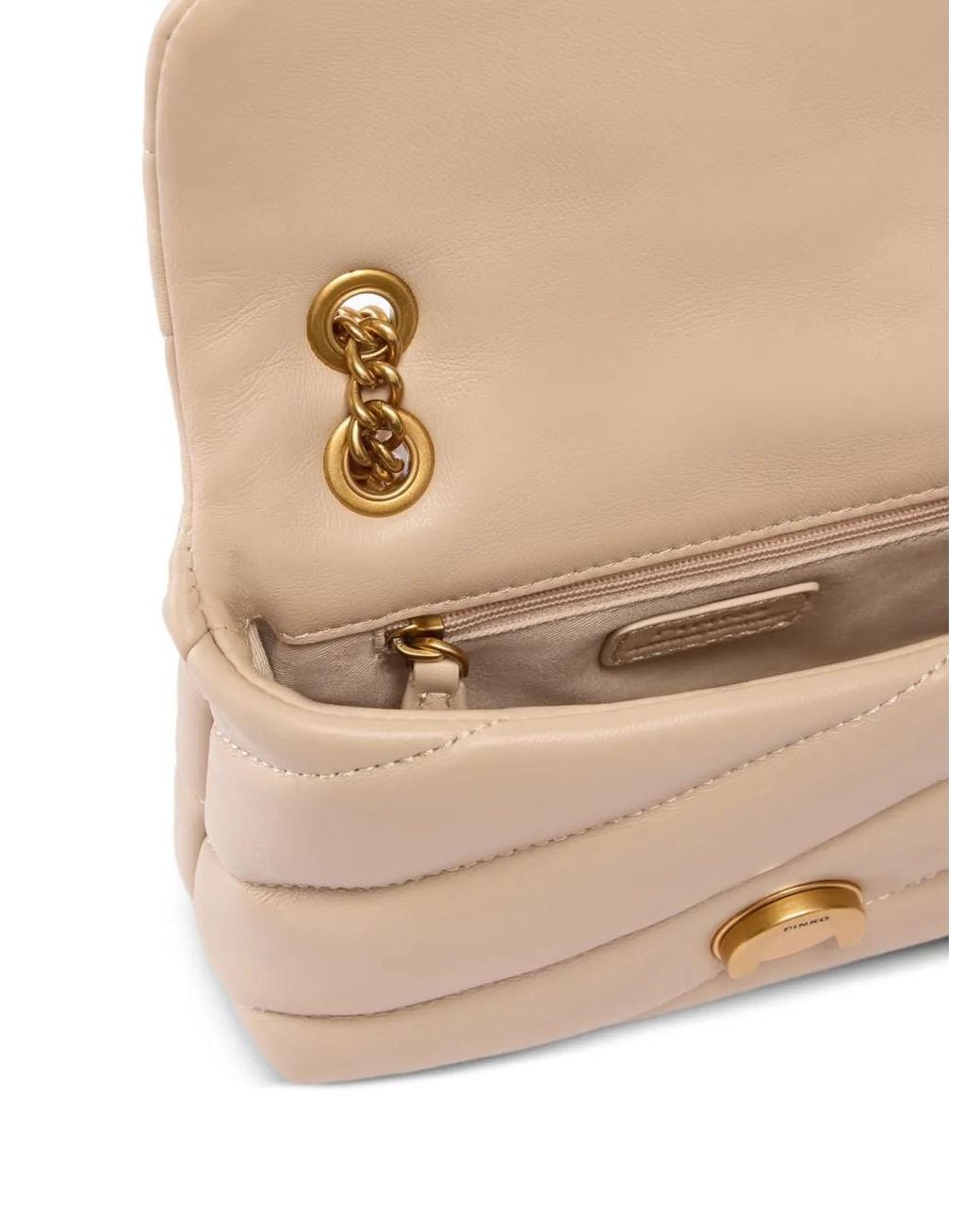 Pinko Natural Baby Love Bag Puff Maxi Quilt New Buckle Shoulder Bag