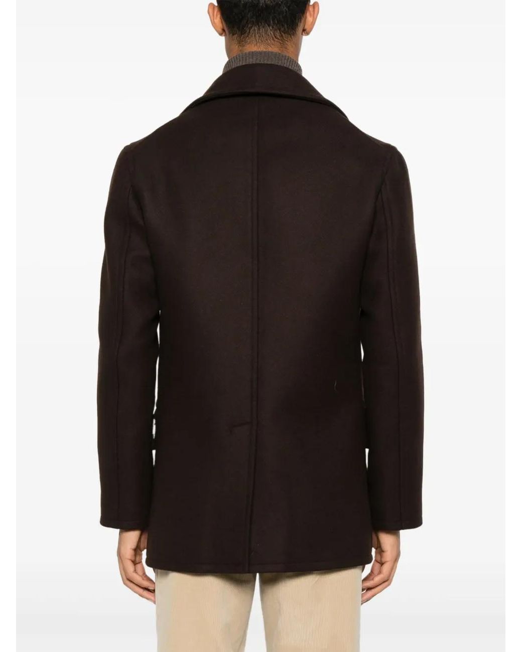 Fursac Black Twill Coat for men