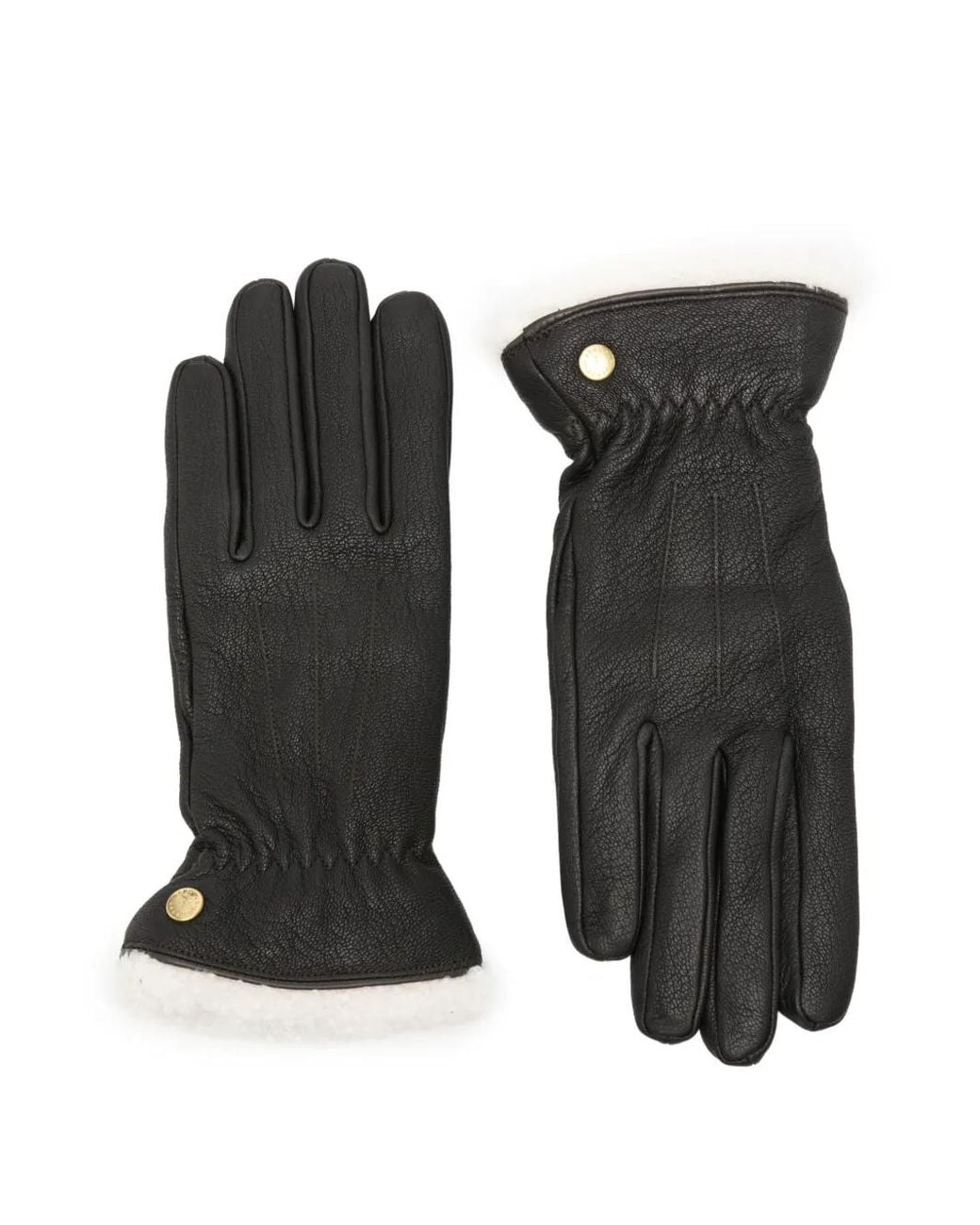 Barbour Black Bainford Leather Gloves