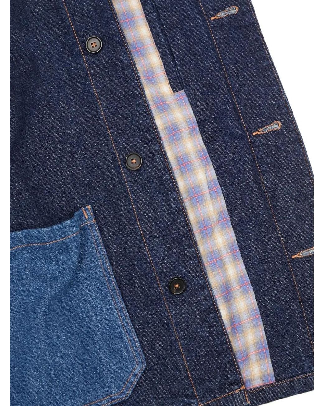 Chaqueta Vaquera Con Bolsillo En Contraste A.P.C. de hombre de color Blue