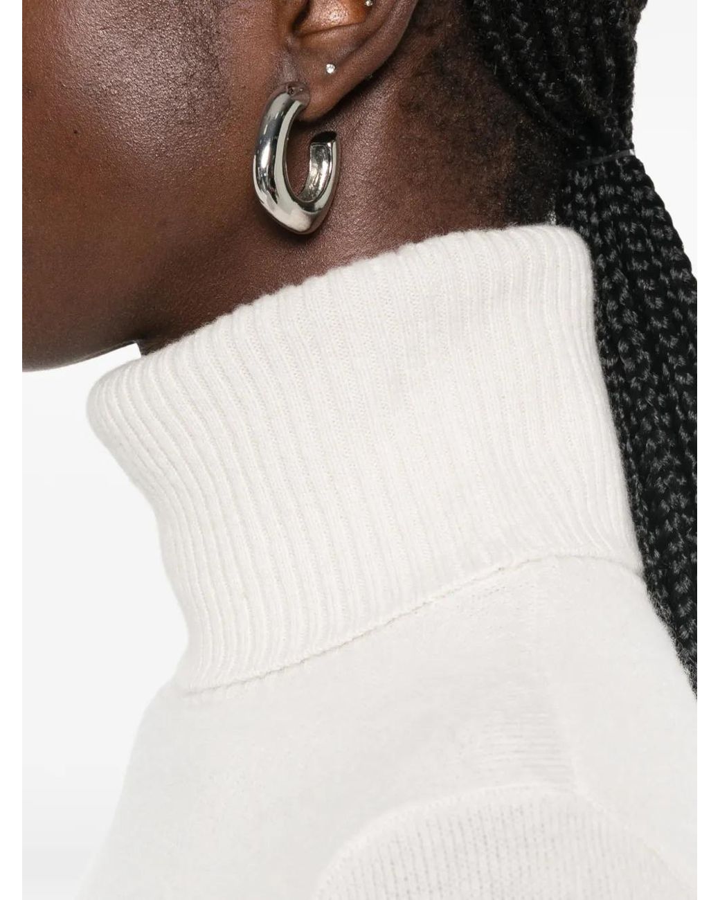 iBlues White Roll-Neck Knitted Sweater