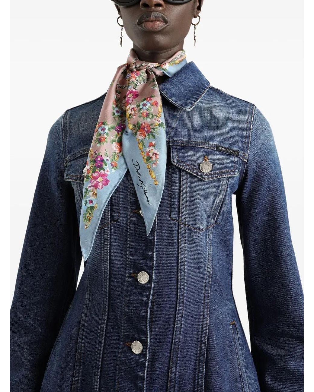 Dolce & Gabbana Blue A-Line Denim Jacket