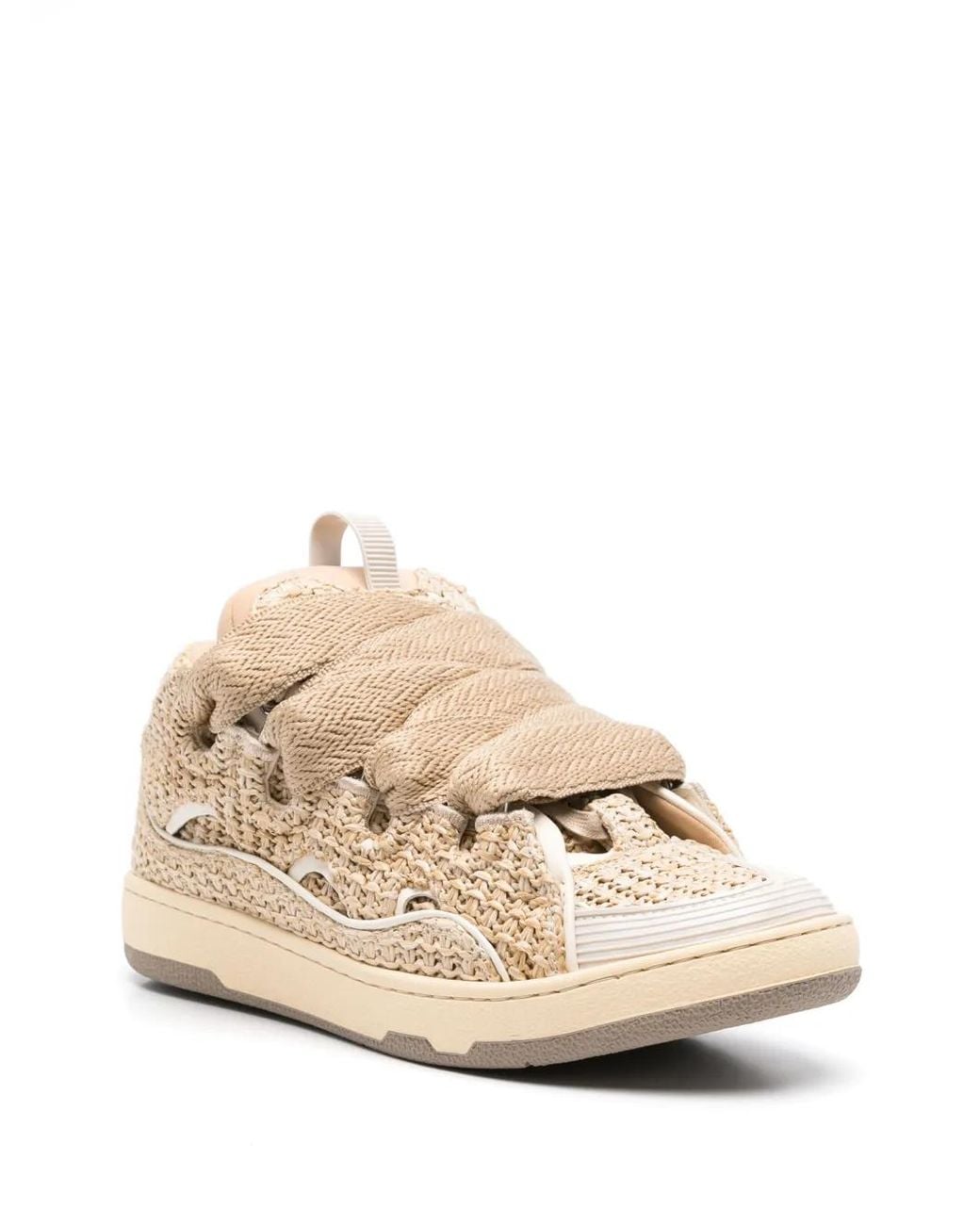 Lanvin Natural Curb Sneakers