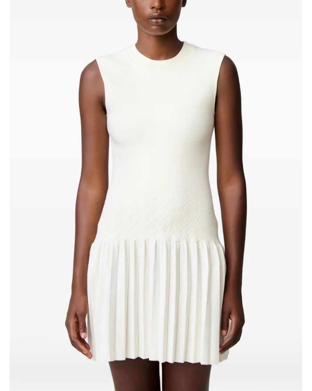 Claudie Pierlot White Knitted Short Dress