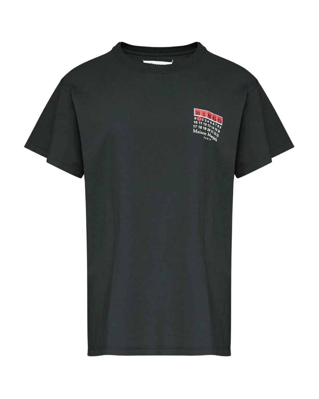 Maison Margiela Black Bingo-Print Cotton T-Shirt