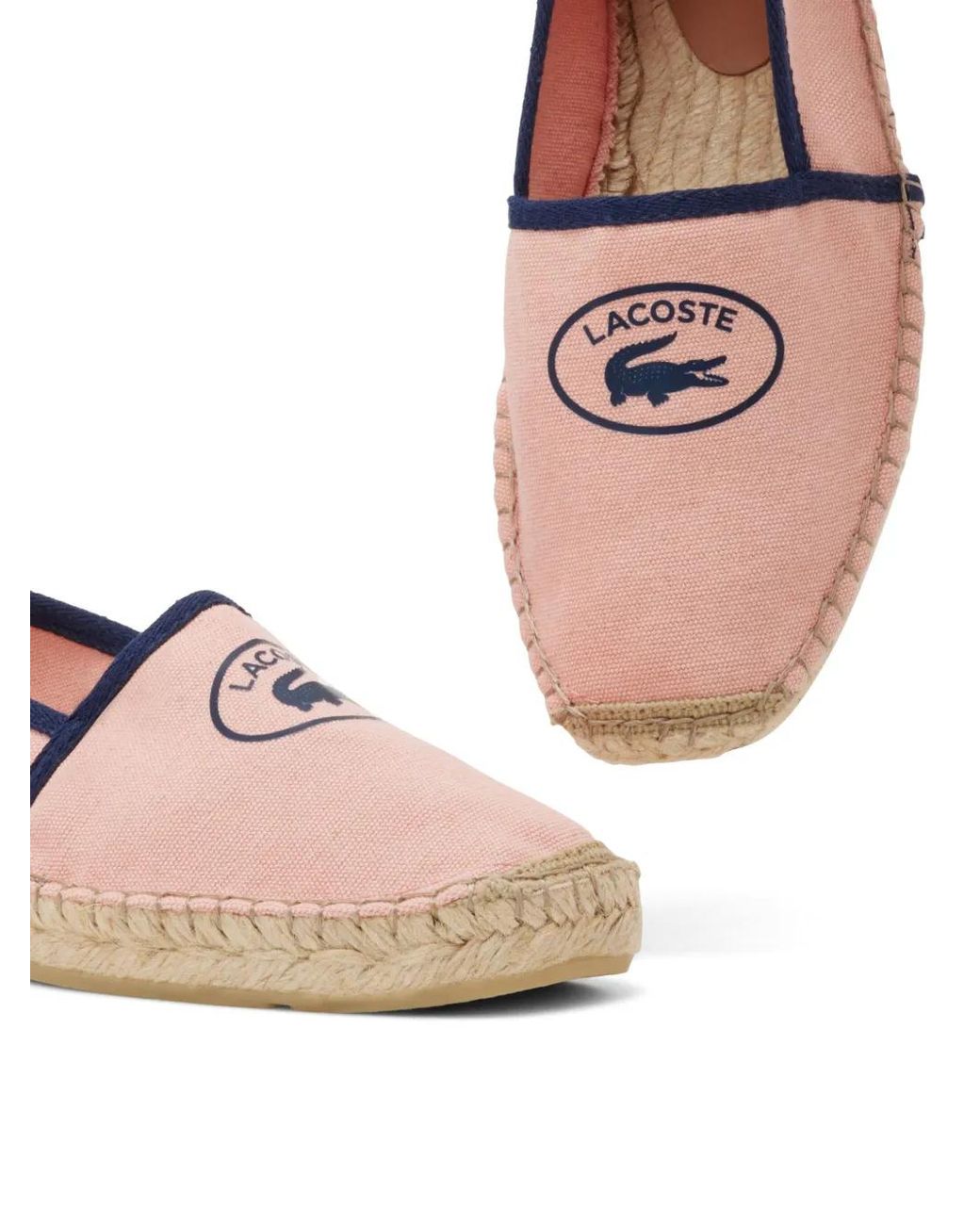 Lacoste Pink Logo-Print Espadrilles