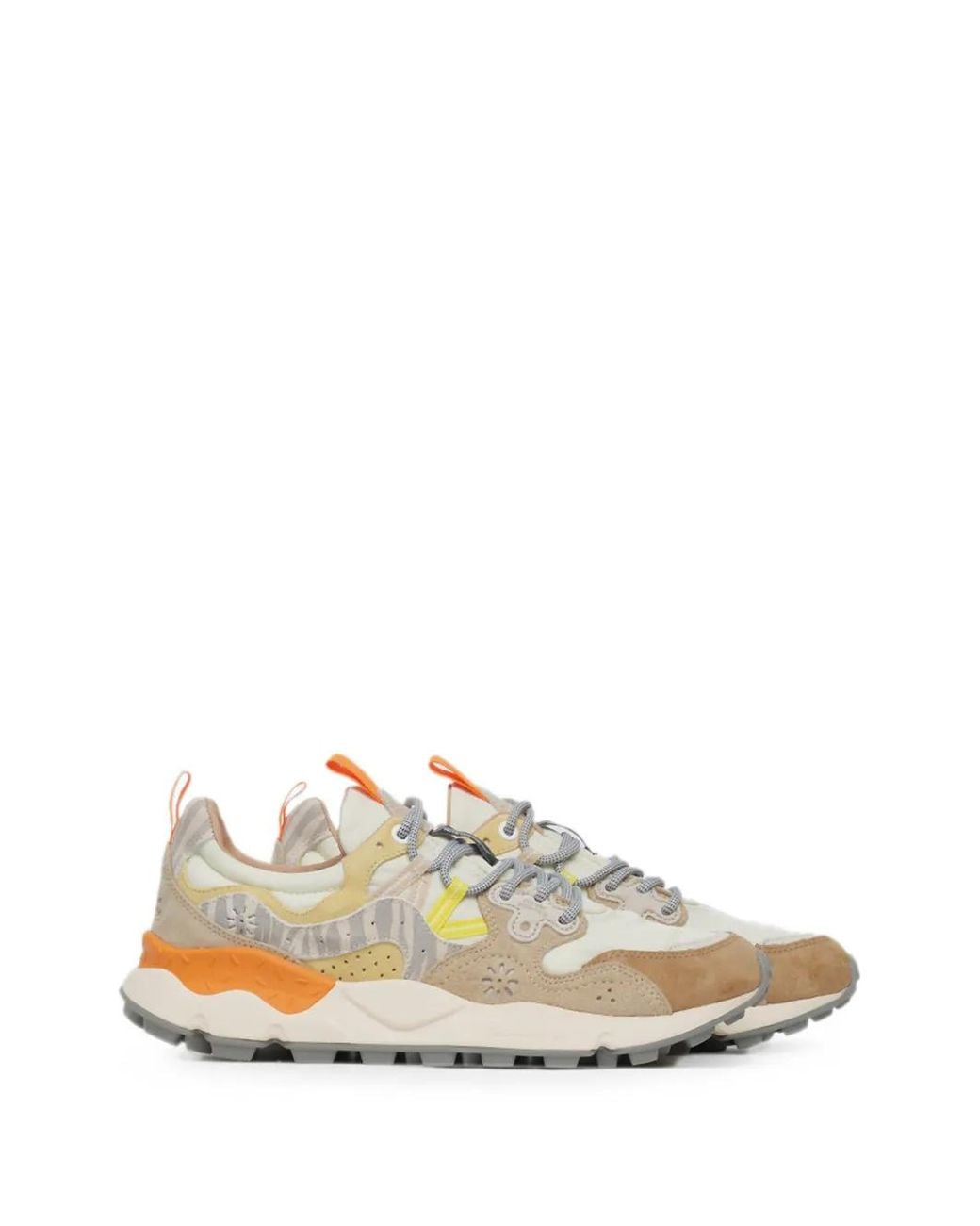 Flower Mountain White Baskets Yamano 3 À Empiècements En Daim for men