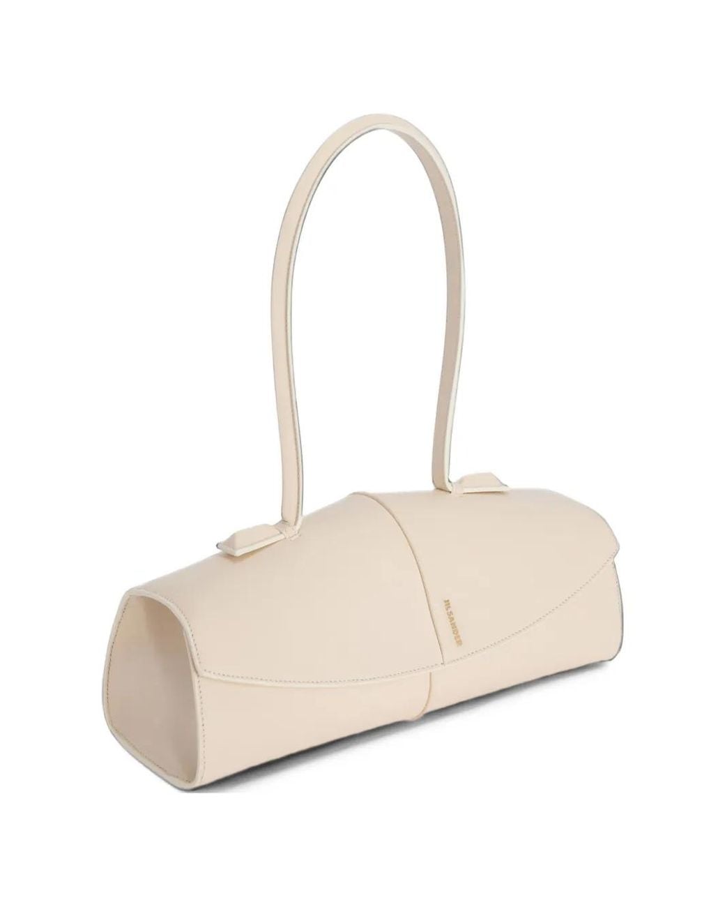 Jil Sander Natural Linea Leather Shoulder Bag
