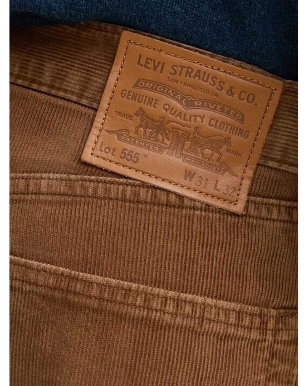 Levi's Blue 555 Corduroy Trousers for men