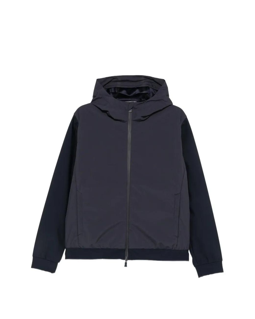 Herno Blue Hooded Panelled Jacket for men