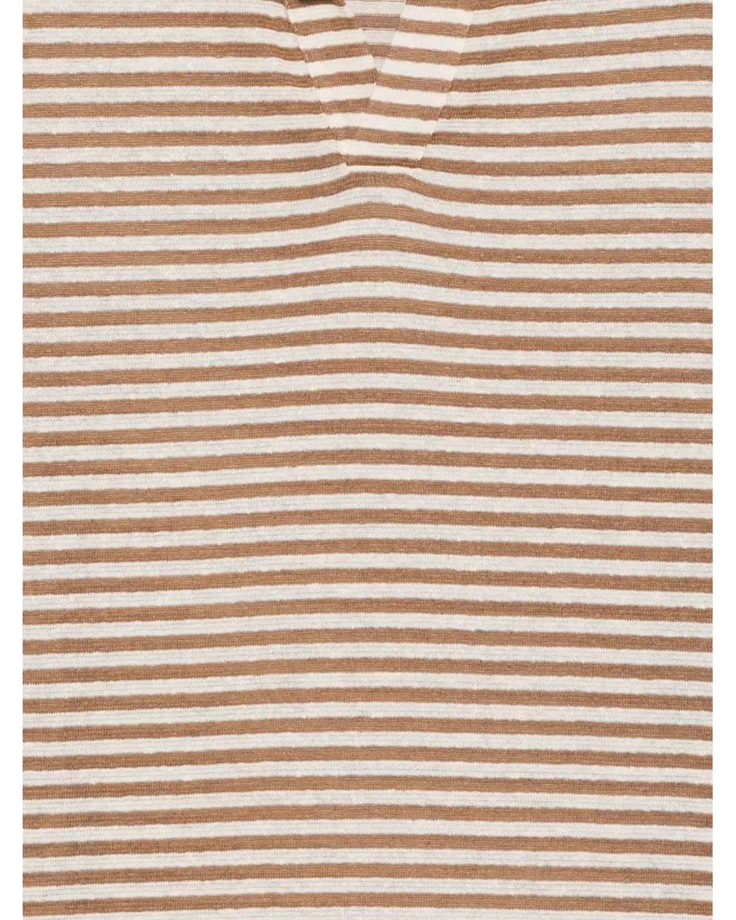 Mc2 Saint Barth Natural Rye Striped Top for men