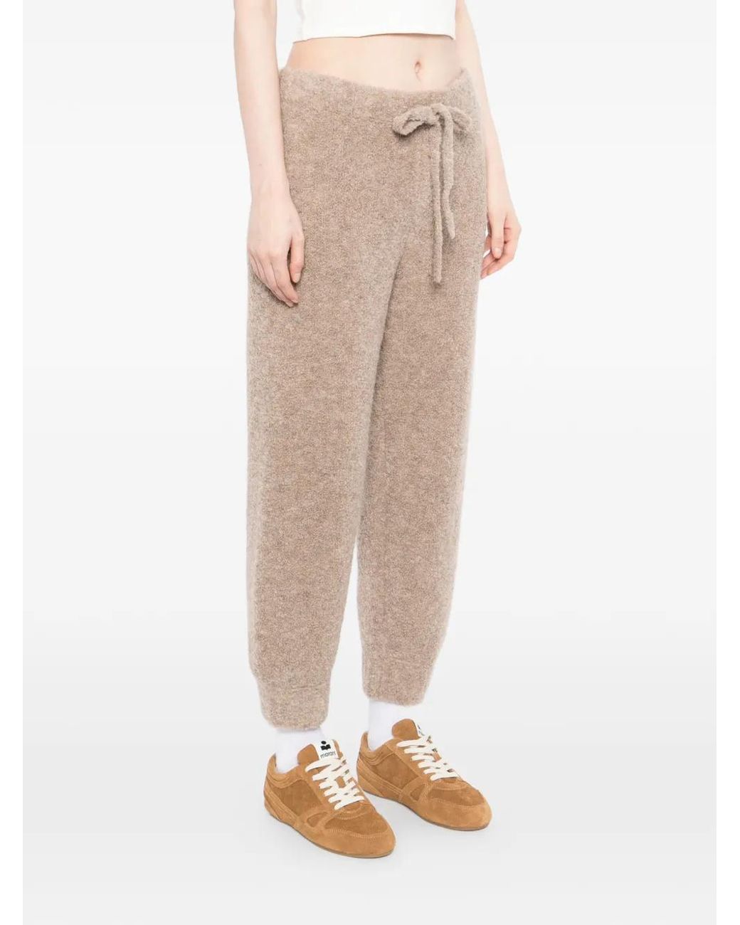 James Perse Natural Bouclé Drawstring Trousers