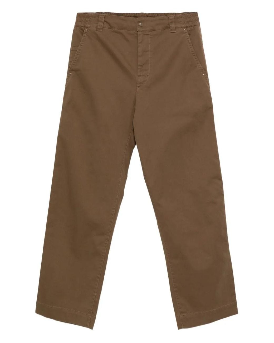 Moncler Brown Elastic-Waistband Pocket Trousers for men