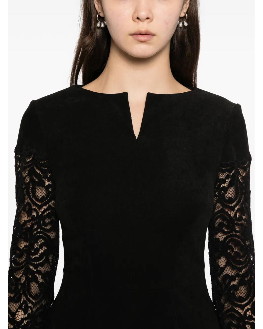 Saiid Kobeisy Black Lace Short Dress