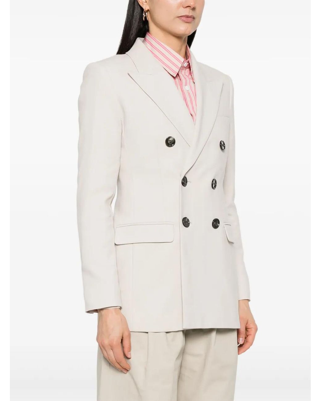 AMI Natural Tailored Double-Breasted Blazer