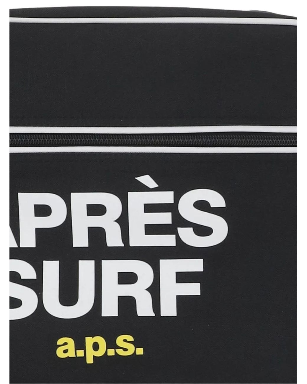 APRÈS SURF Black Logo-Print Contrast-Trim Shoulder Bag for men
