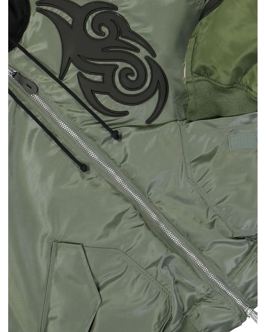 Vetements Green Graphic-Motif Bomber Jacket for men