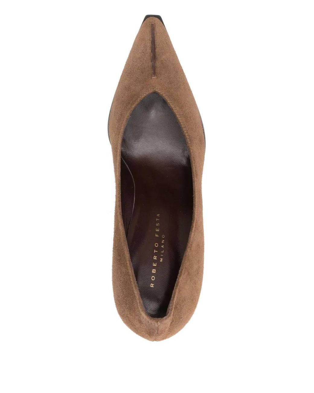 Roberto Festa Brown 95Mm Pointed-Toe Cone-Heel Pumps