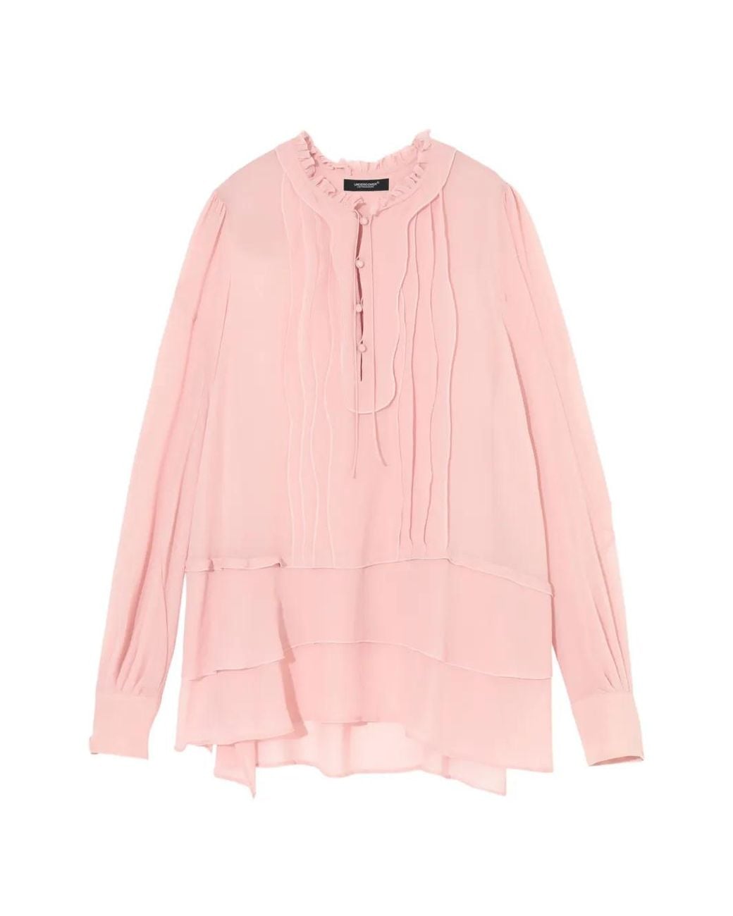 Undercover Pink Ruffled Tiered Blouse