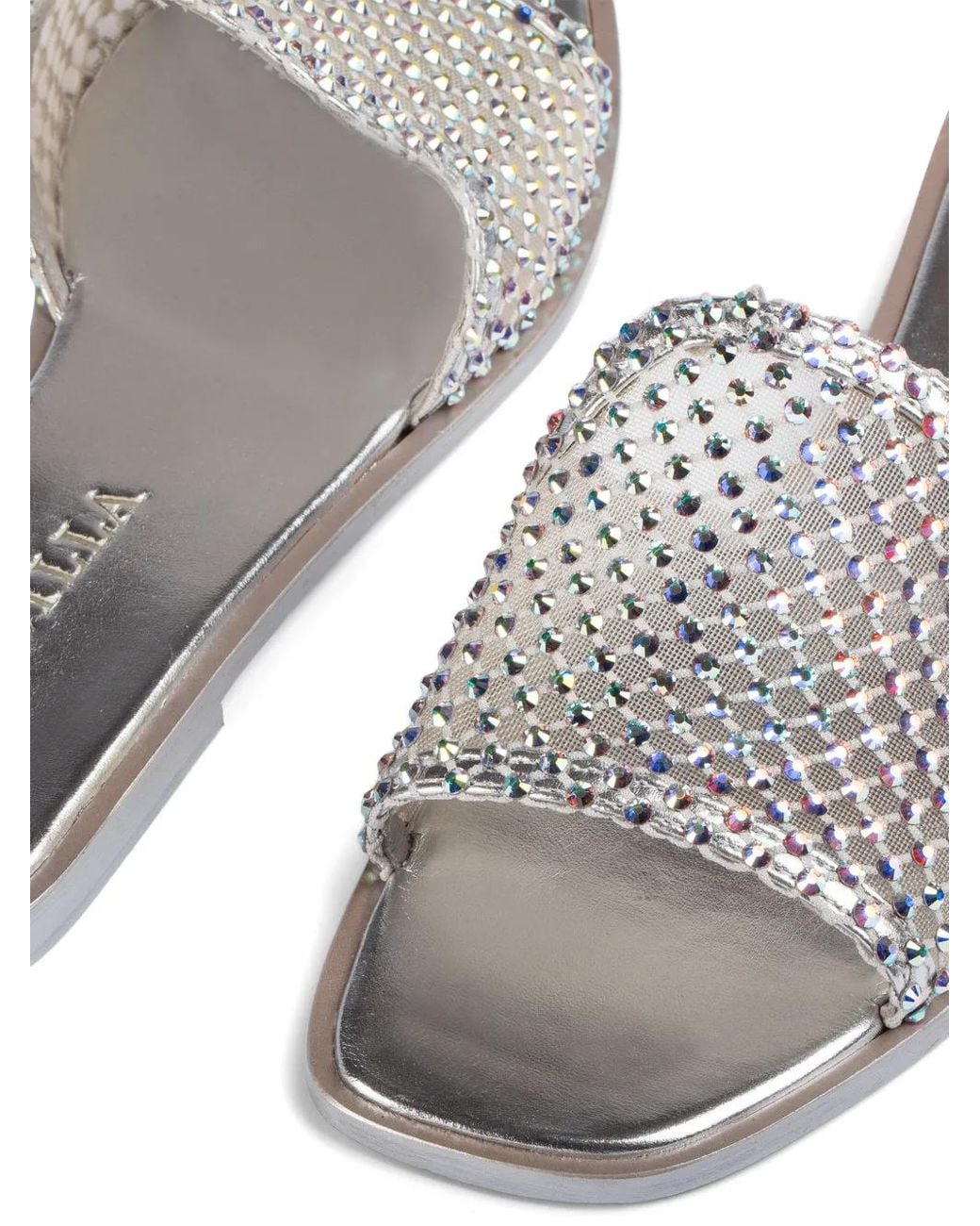 Le Silla White Gilda Embellished Sandals