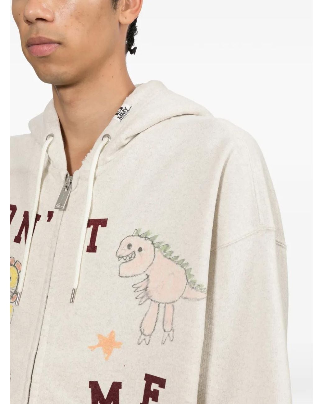 Maison Mihara Yasuhiro White Kids Doodle Zip-Up Hoodie for men