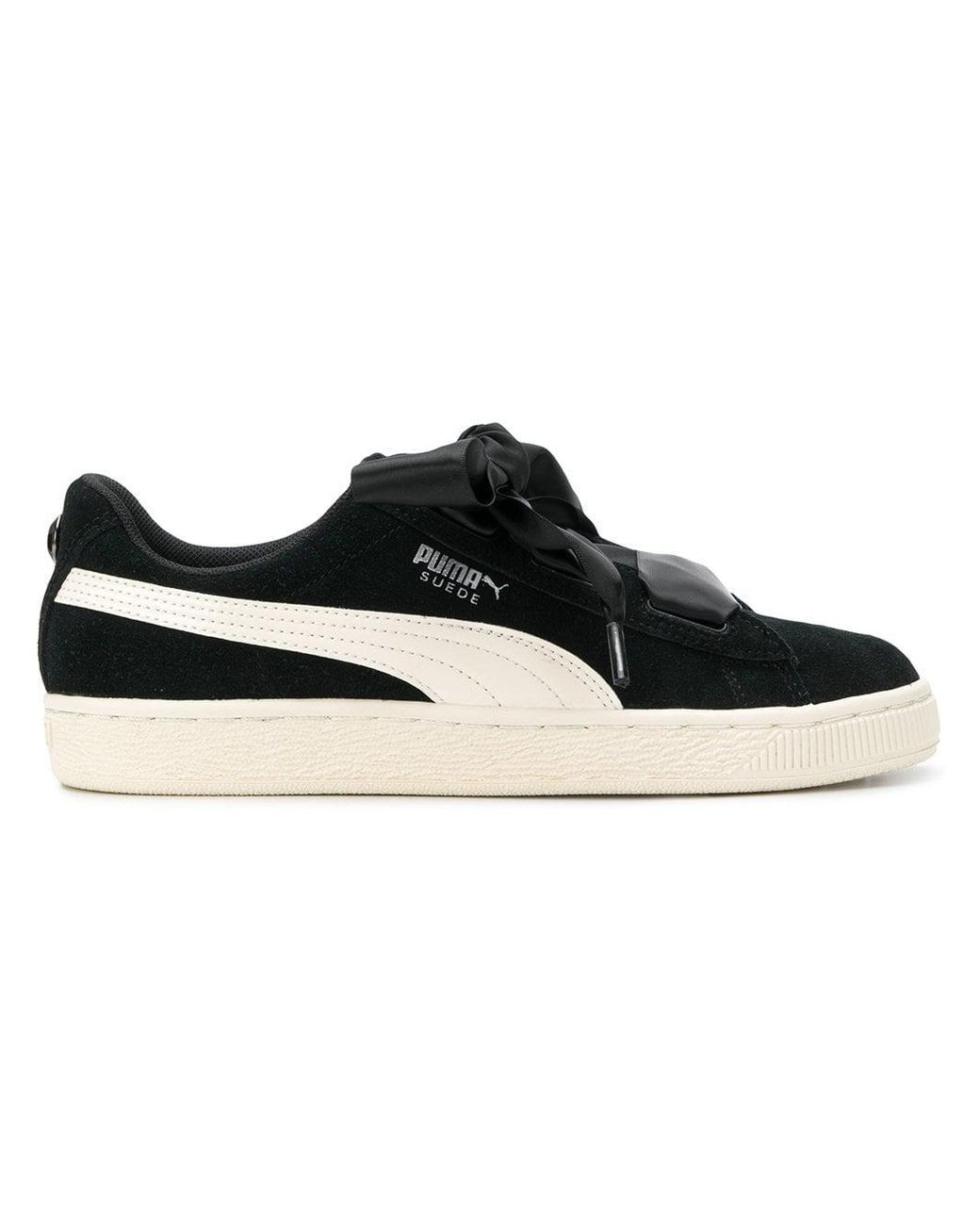 puma suede ribbon trainers