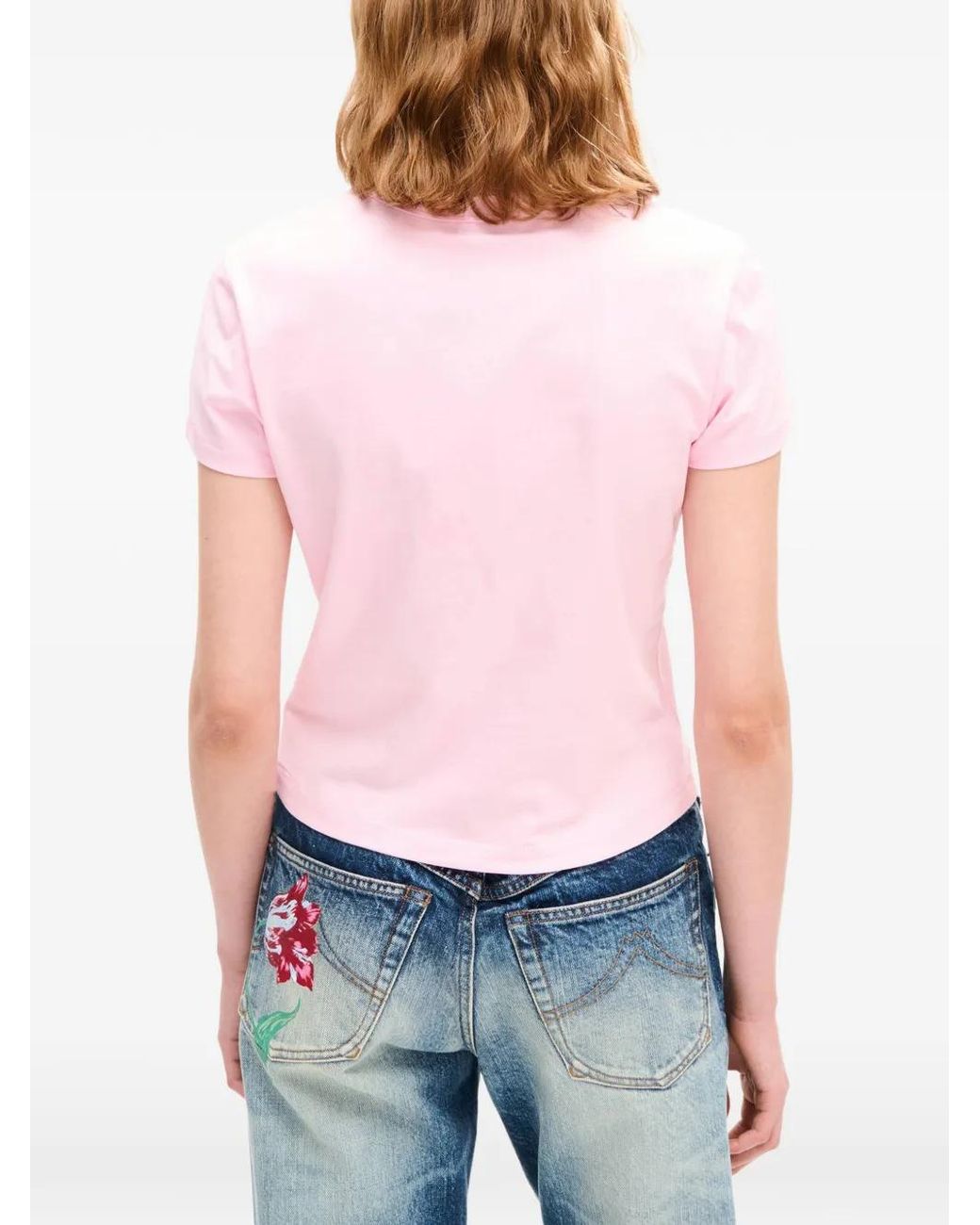 KENZO Pink Embroidered T-Shirt