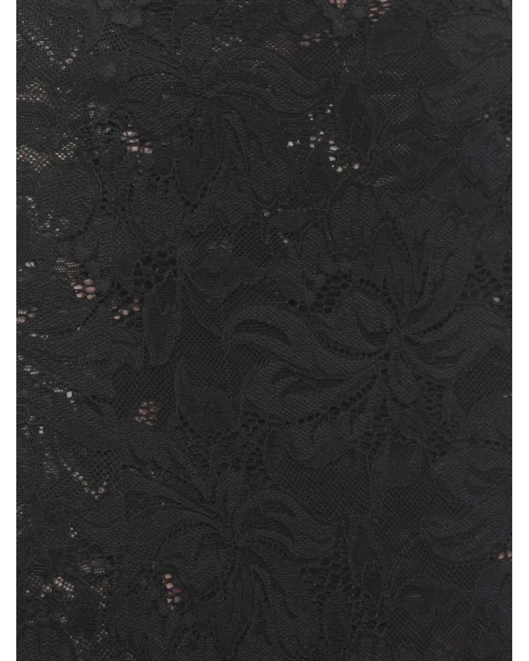 Rabanne Black Long Flared Lace Skirt