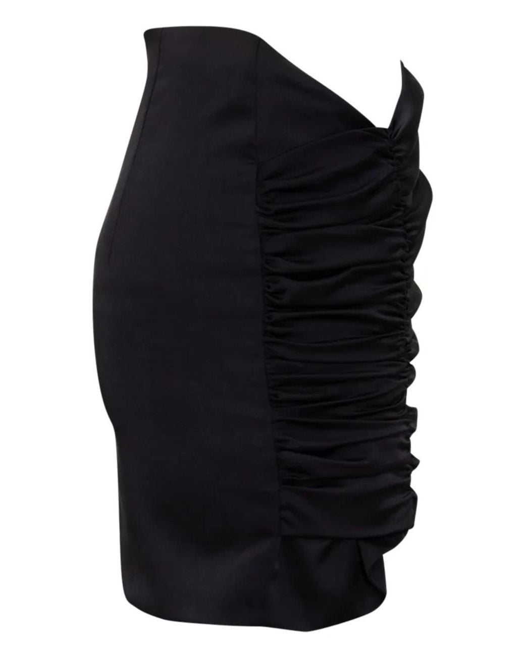 Nineminutes Black Draped Mini Skirt