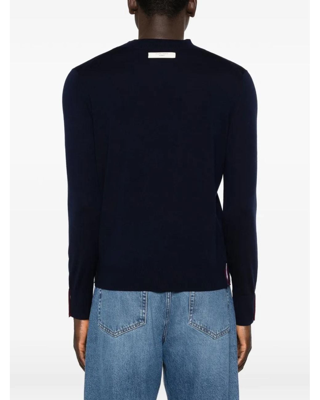 IVORY PARIS Blue Button-Detail Sweater for men