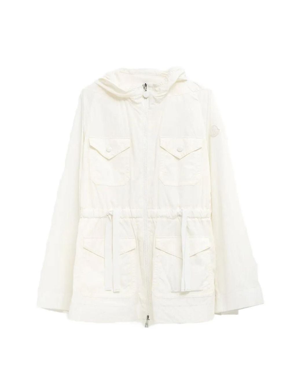 Moncler White Paletuvier Hooded Military Jacket