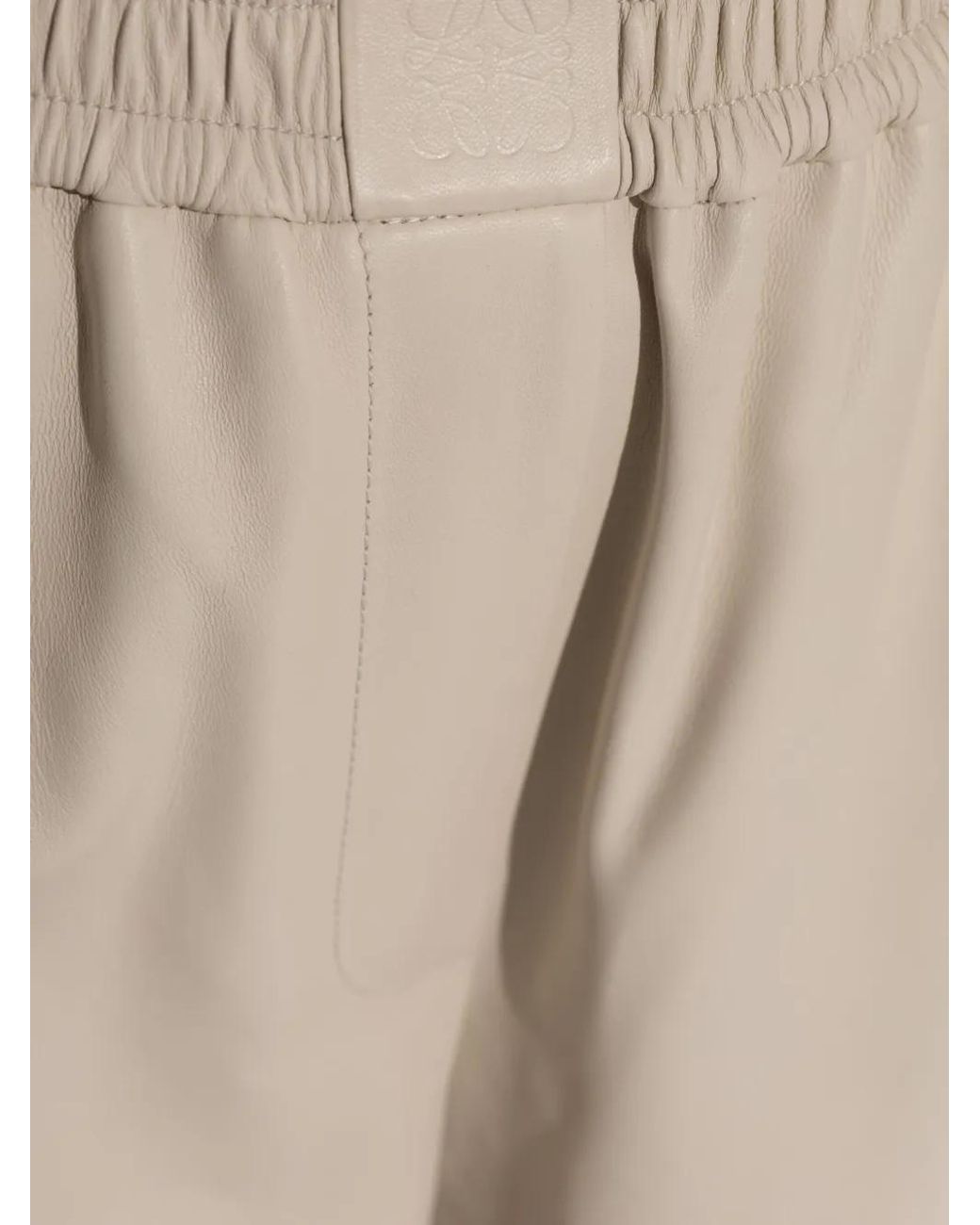Loewe Natural Cropped Leather Trousers