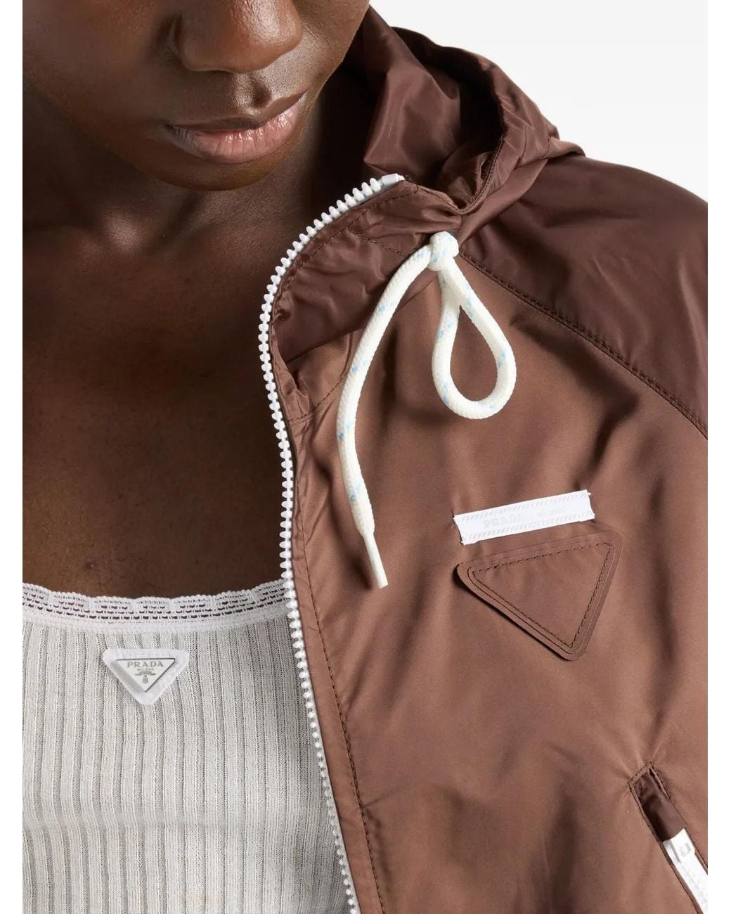 Prada Brown Lightweight Re-Nylon Blouson Jacket