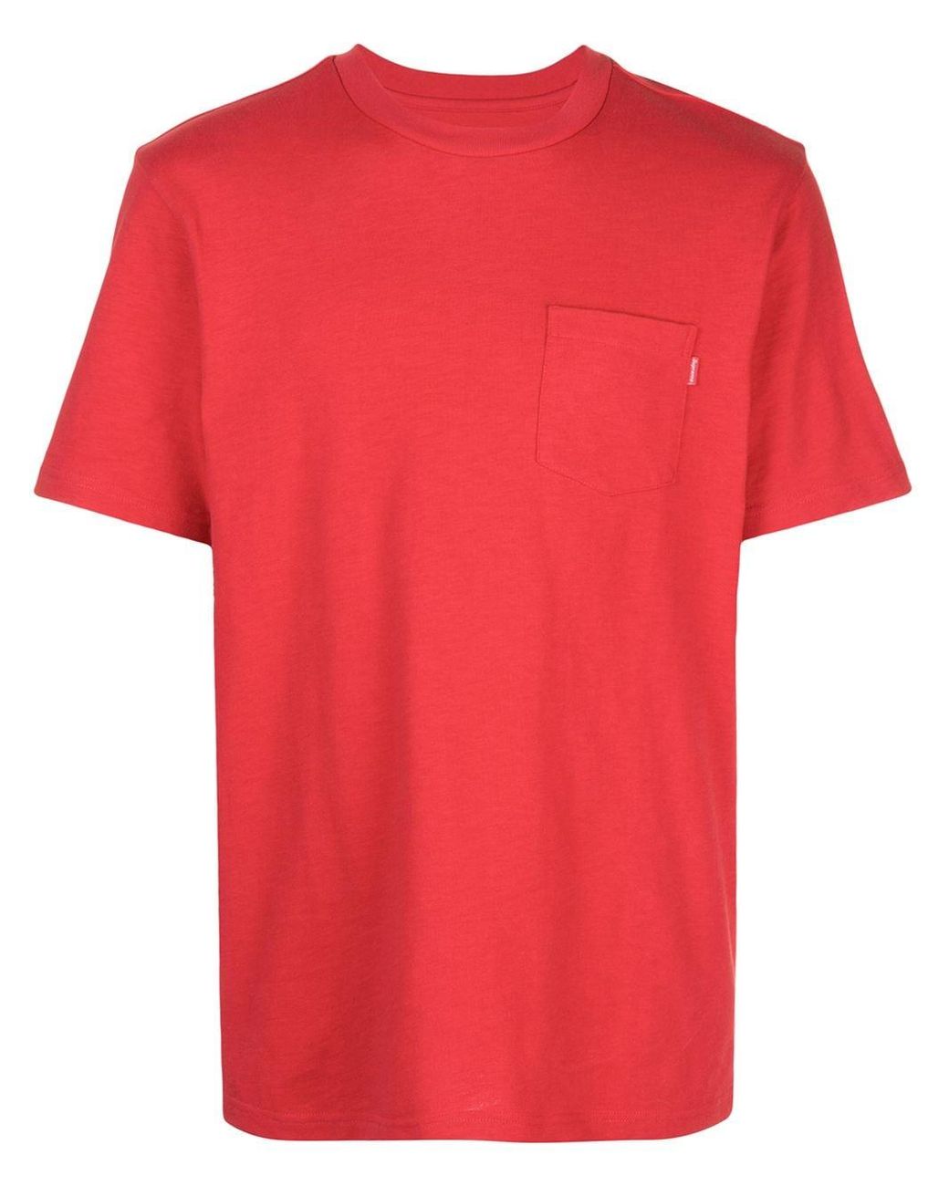 supreme red pocket tee