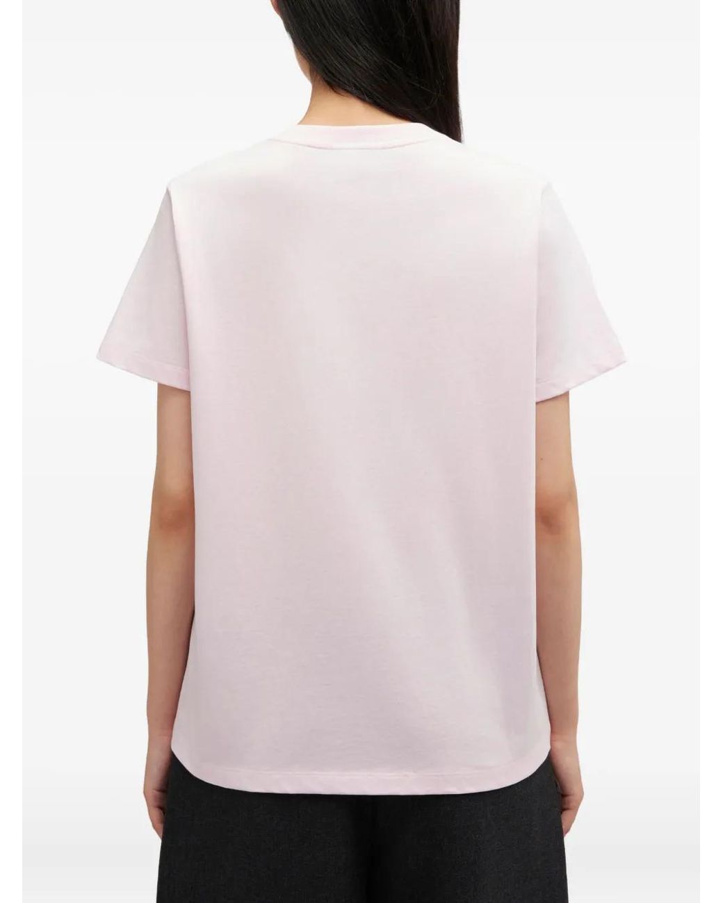 Ganni Pink Organic Cotton T-Shirt