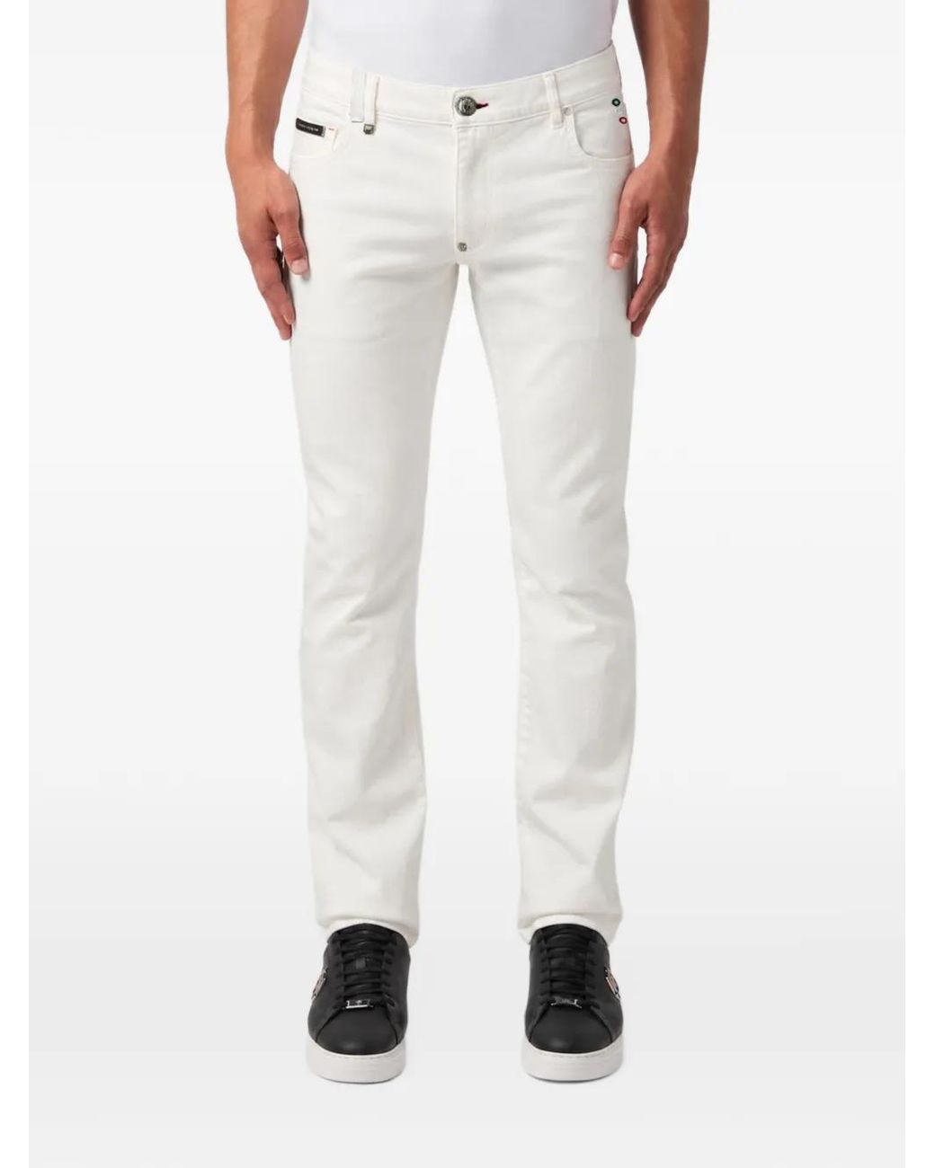 Philipp Plein White Jean Slim Basic for men