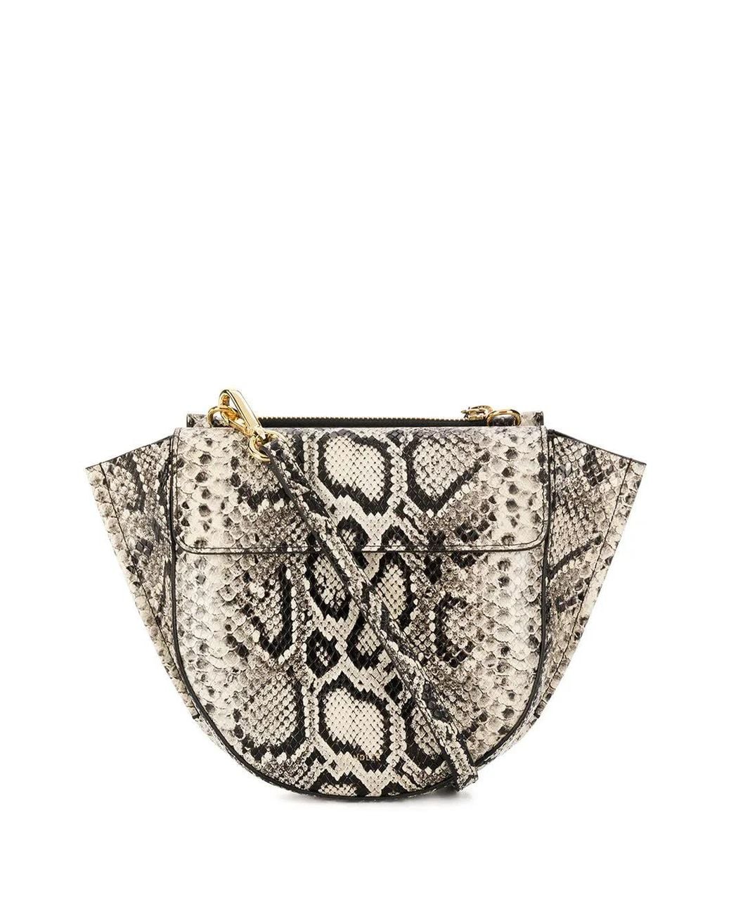 Wandler White Handtasche Mit Pythonleder-Print