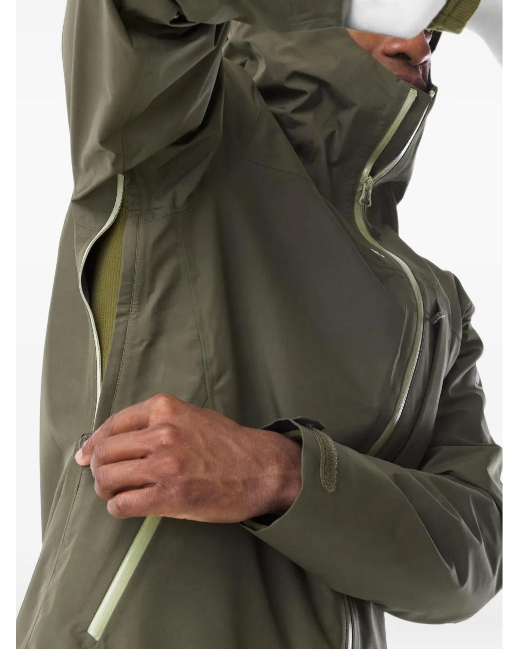 Pascal Millet Green Ubic Gore-Tex 3L Hooded Jacket for men