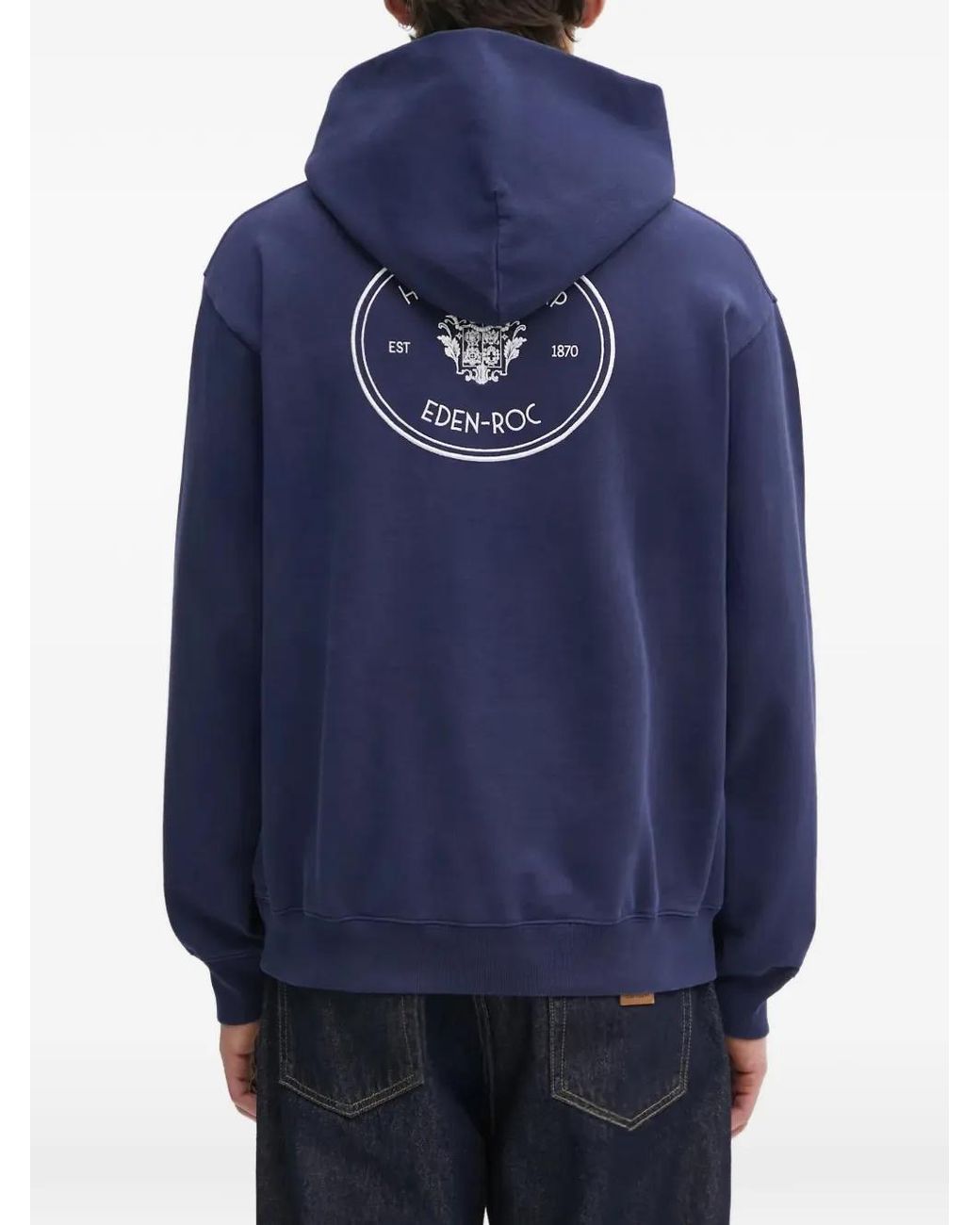 Sporty & Rich Blue Hotel Eden Roc Pocket Hoodie