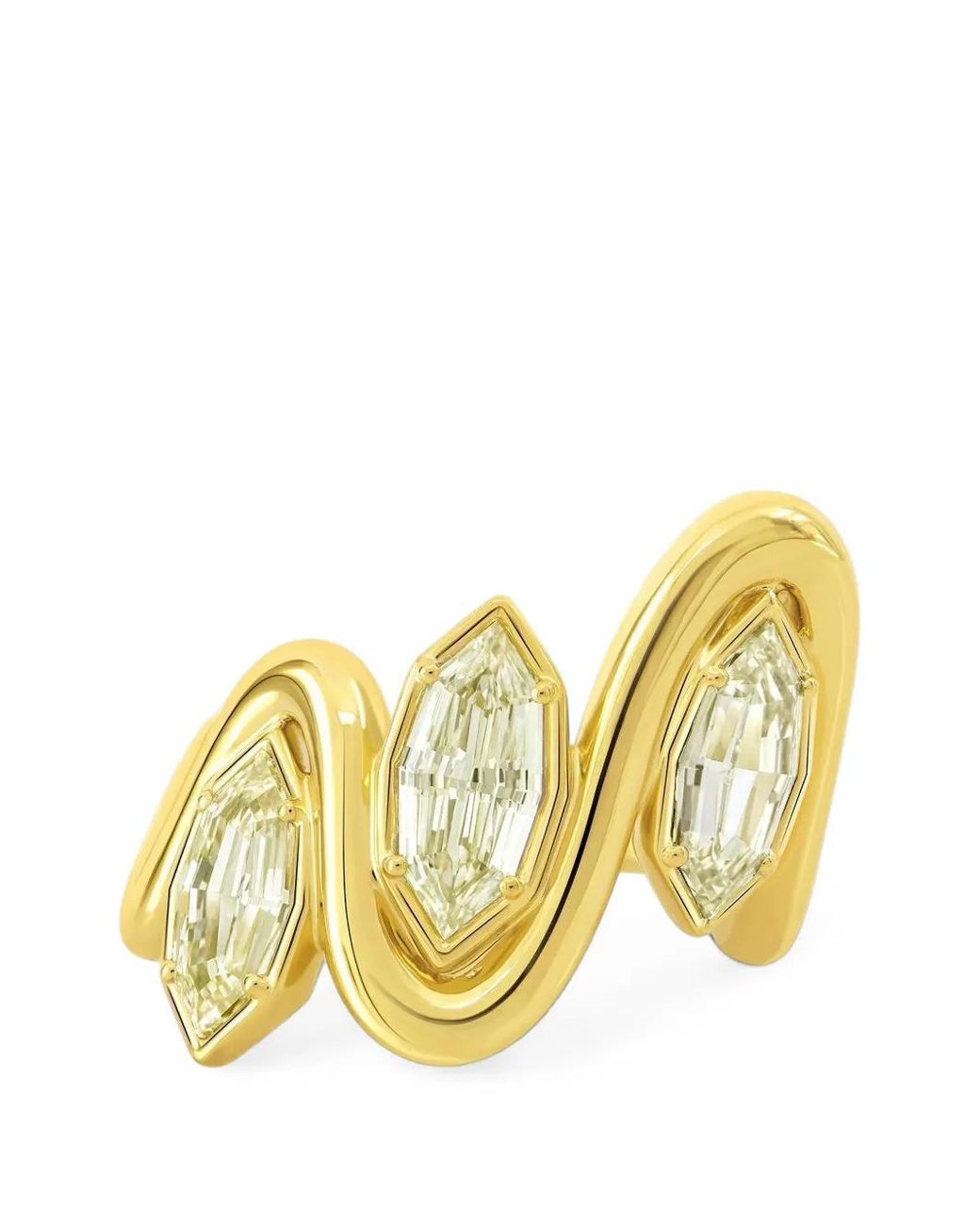 Sutra Metallic Diamond Three-Wave Ring