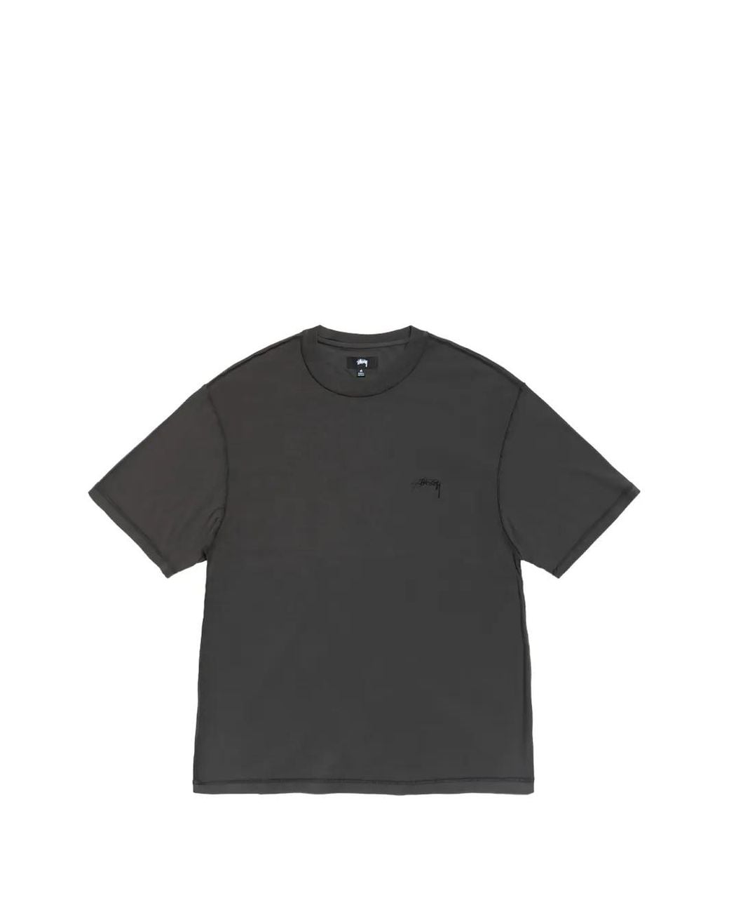 Stussy Black Logo-Embroidered Lazy T-Shirt