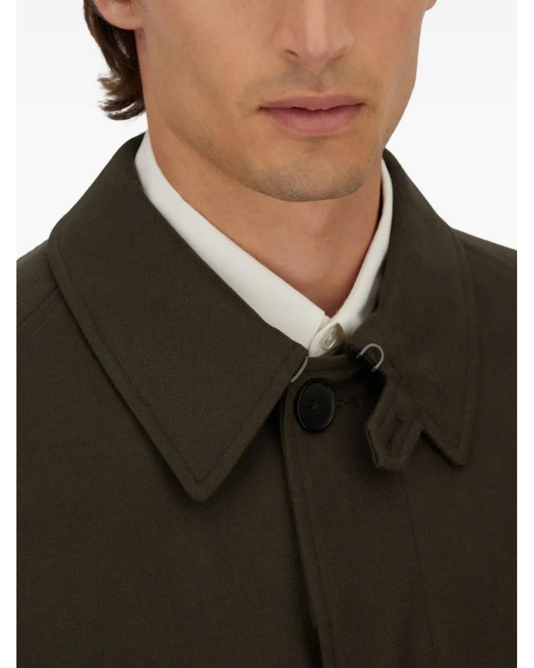Herno Green Oversized Trench Coat for men