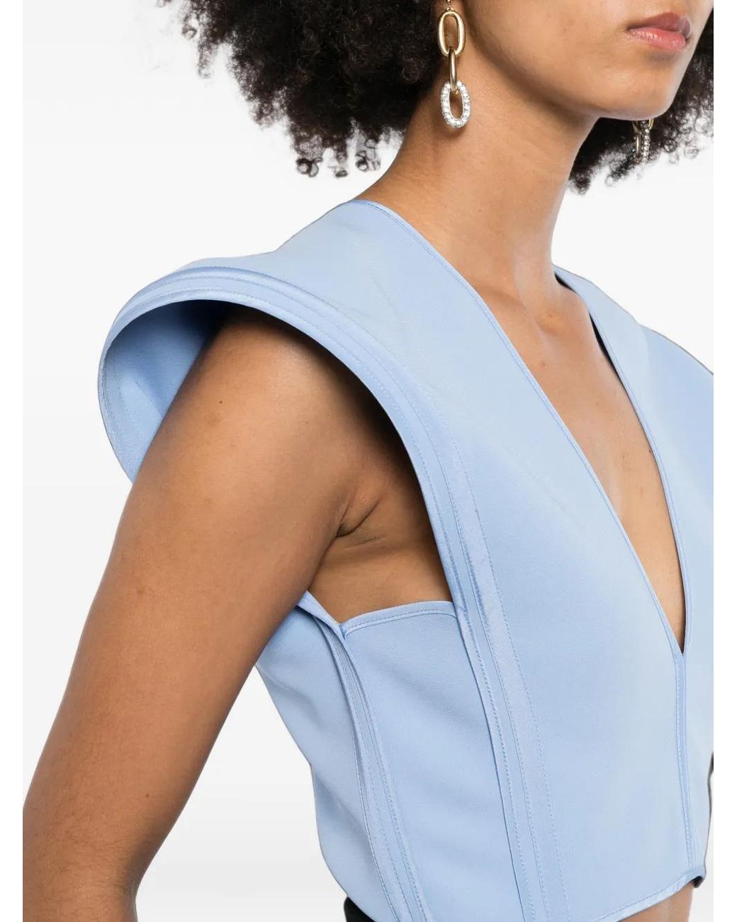 Maticevski Blue Bonded Combat Top
