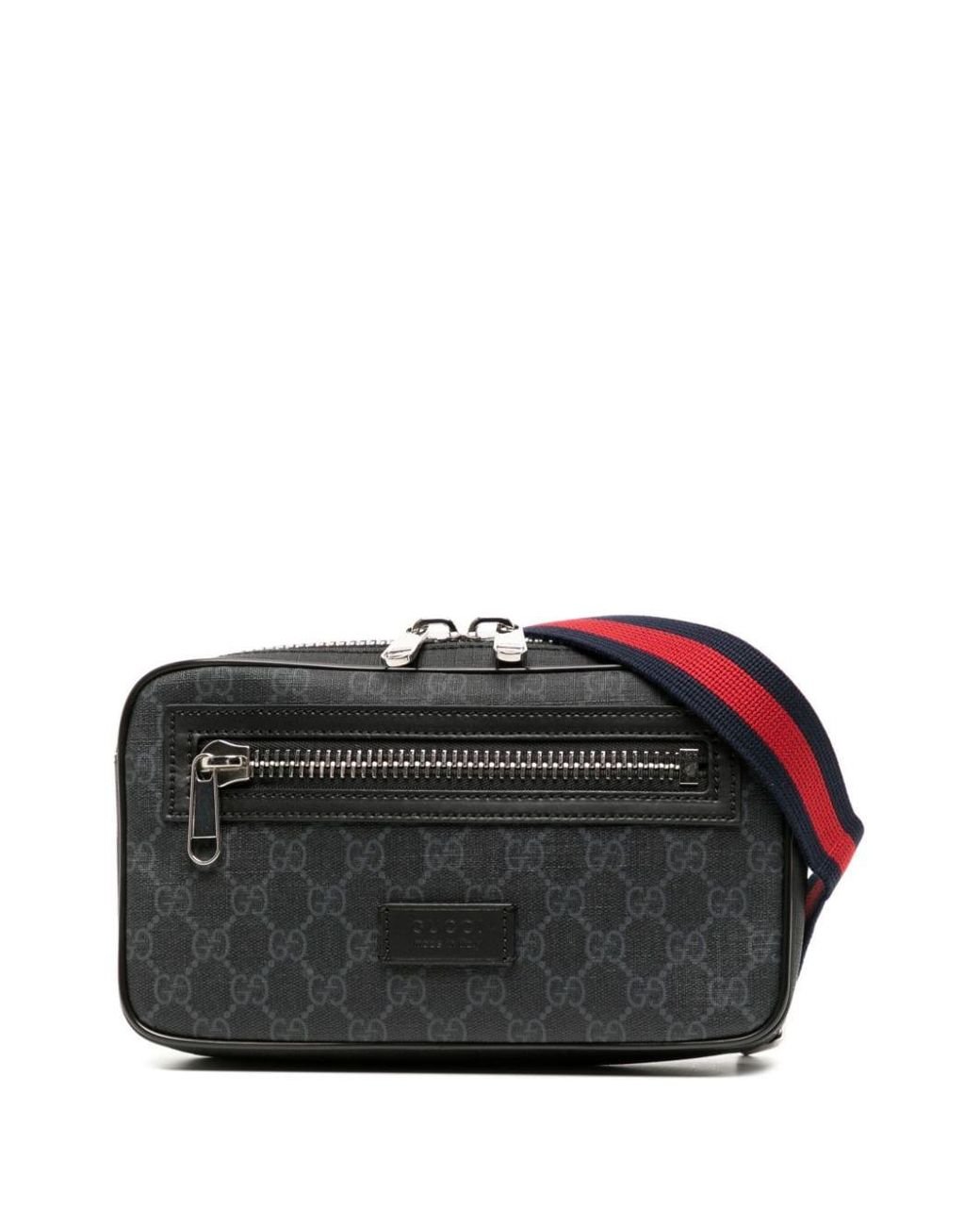 Gucci GG Supreme Leather Belt Bag in Black for Men Lyst UK