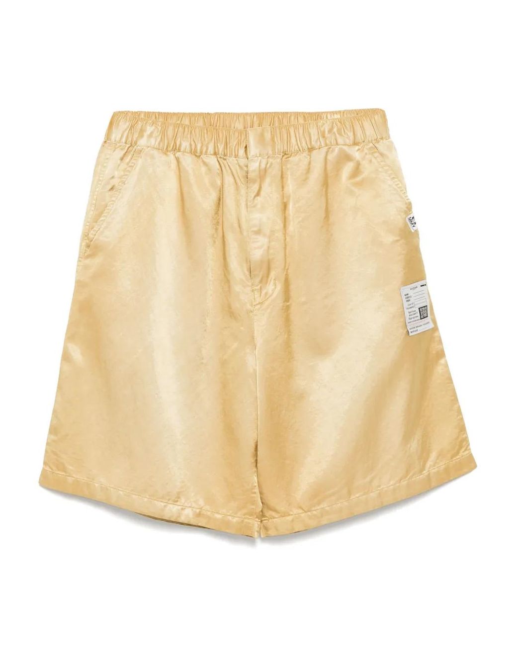Maison Mihara Yasuhiro Natural Logo-Patch Shorts for men