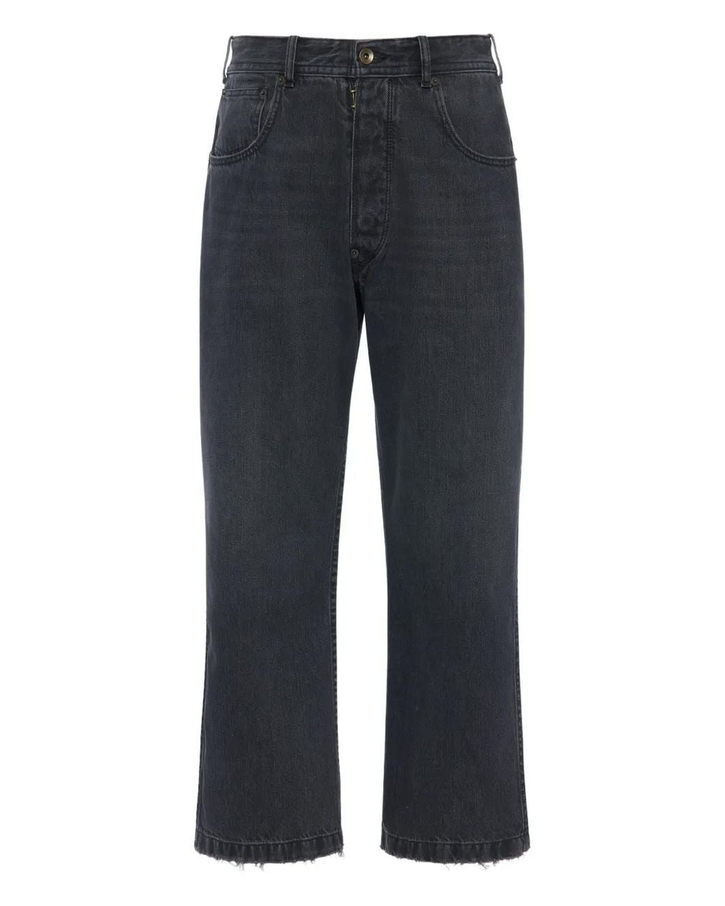 Maison Margiela Blue Straight-Leg Cropped Jeans for men