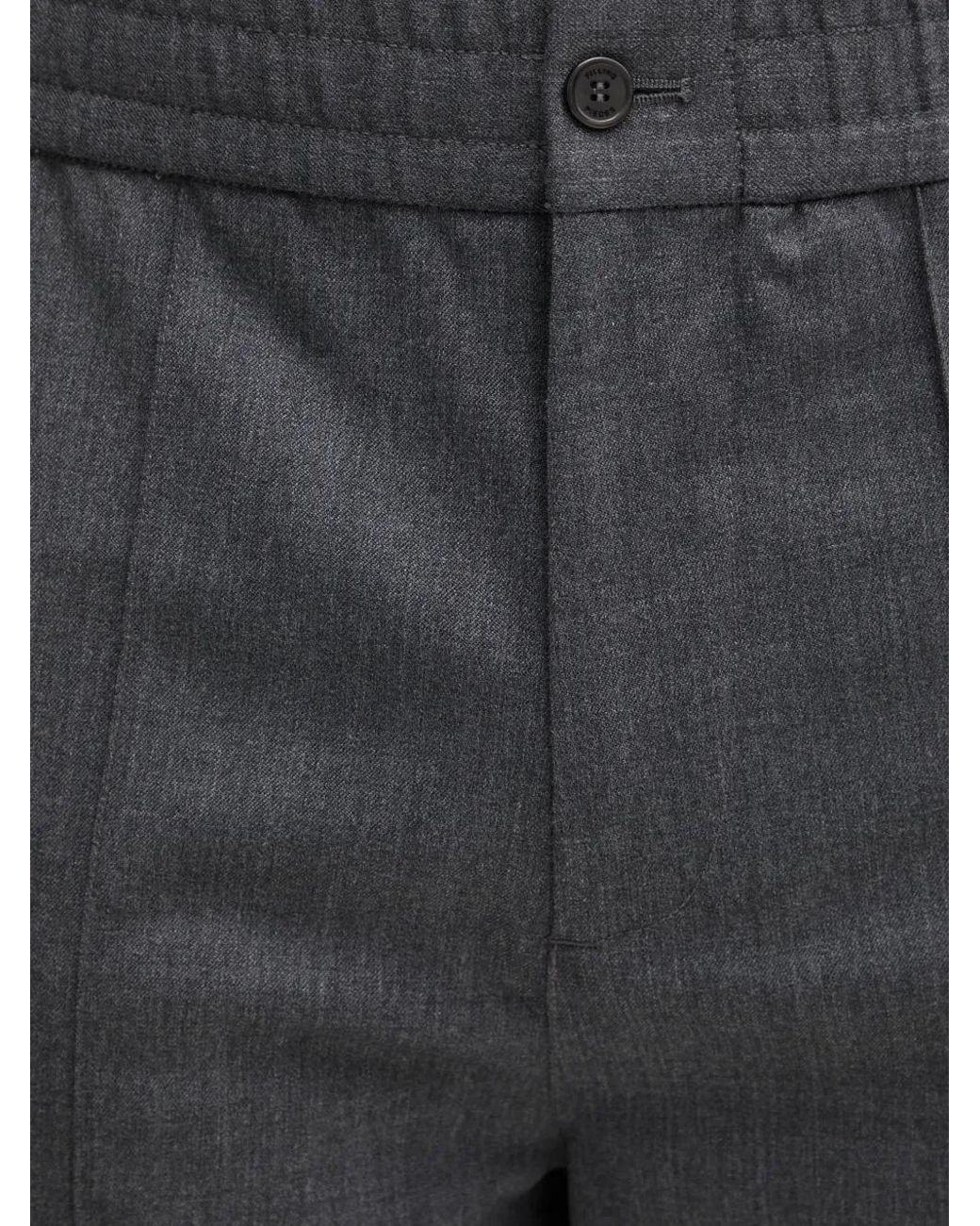 Filling Pieces Black Elasticated-Waistband Trousers for men